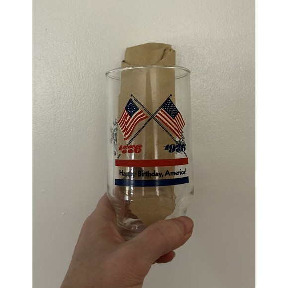 VTG Happy Birthday America Commemorative Glassware 1776-1976 Bicentennial USA 4 - Picture 3 of 9